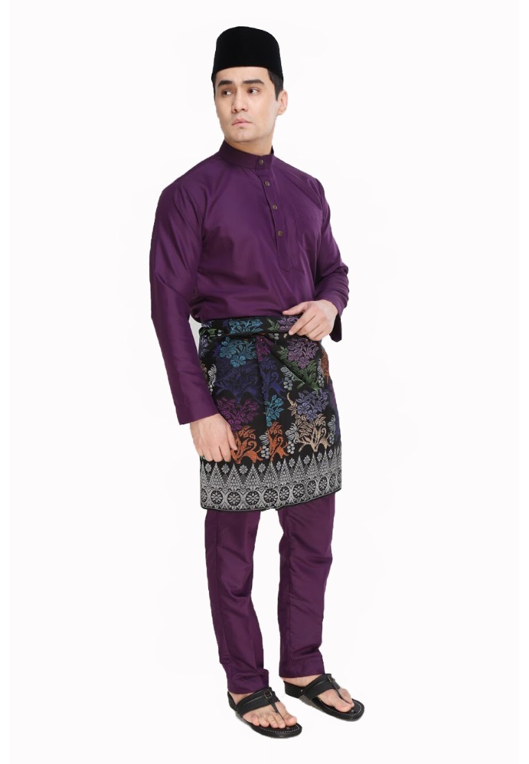 Baju Melayu Moden  Cekak Musang Mangosteen Purple 