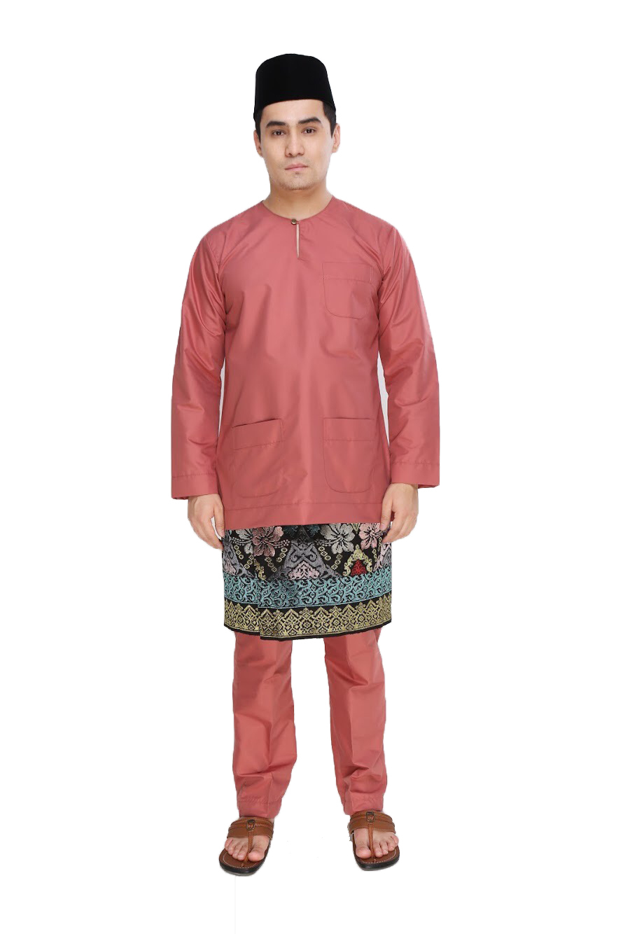  Baju  Melayu  Moden Teluk Belanga Dusty  Pink  AA1068BM 