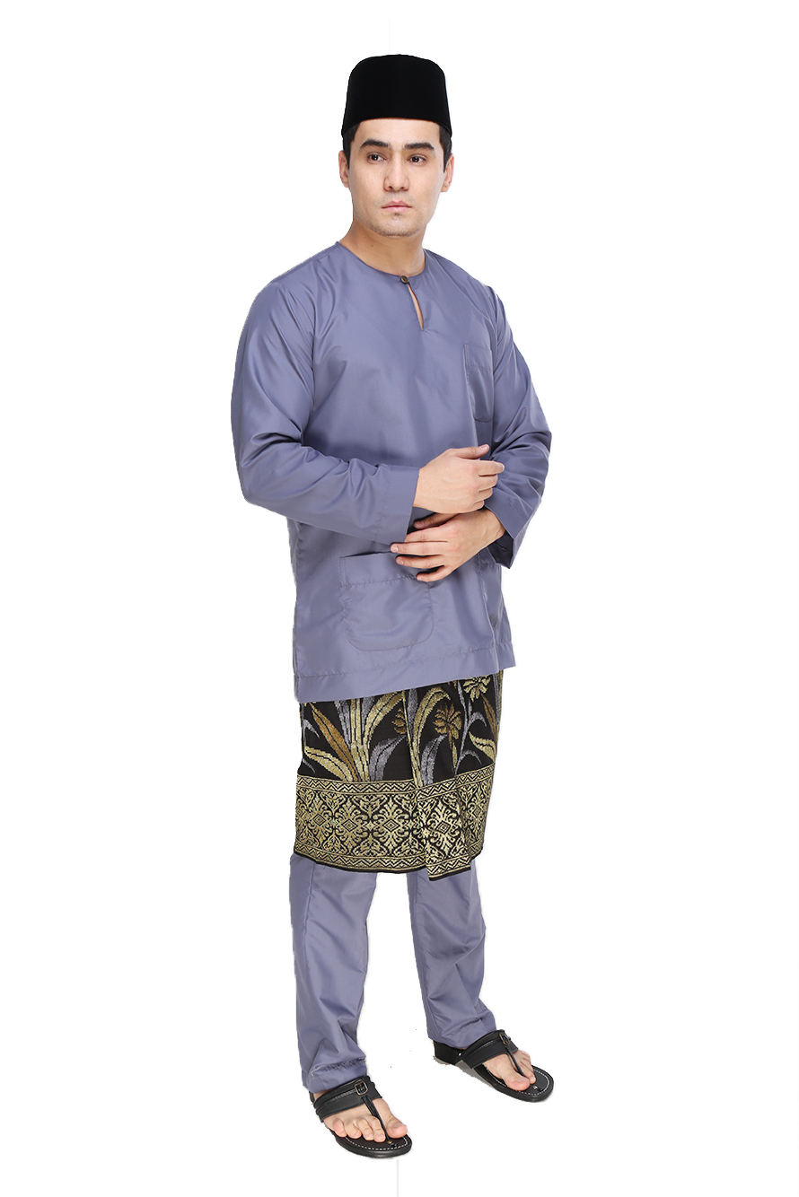  Baju  Melayu  Moden Teluk  Belanga  Dark Grey AA1056BM 