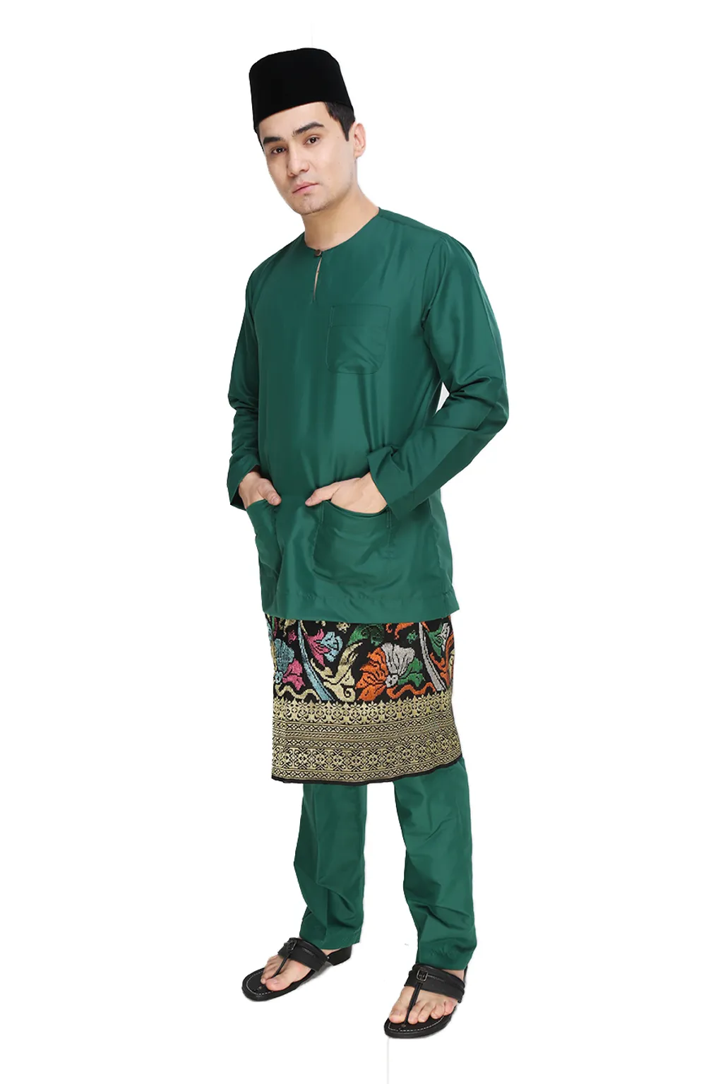 Baju Melayu Moden Teluk Belanga Emerald Green Aa1058bm Amar Amran Boutique