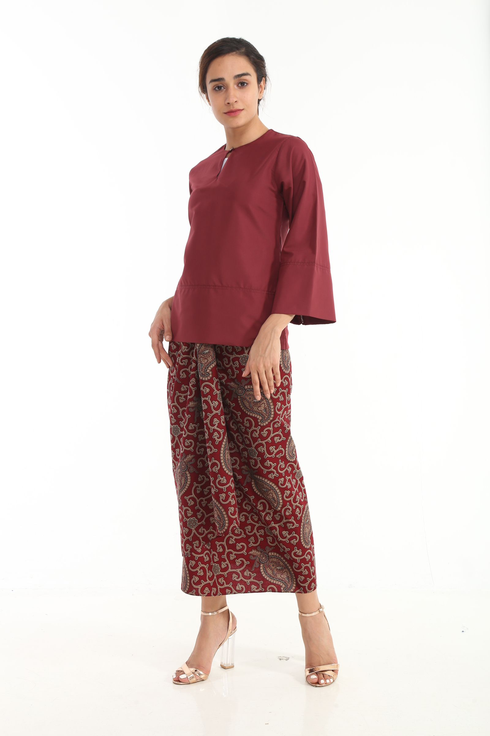 Baju Kurung Kedah Qaseh - Sewing patch pocket cara jahit poket baju