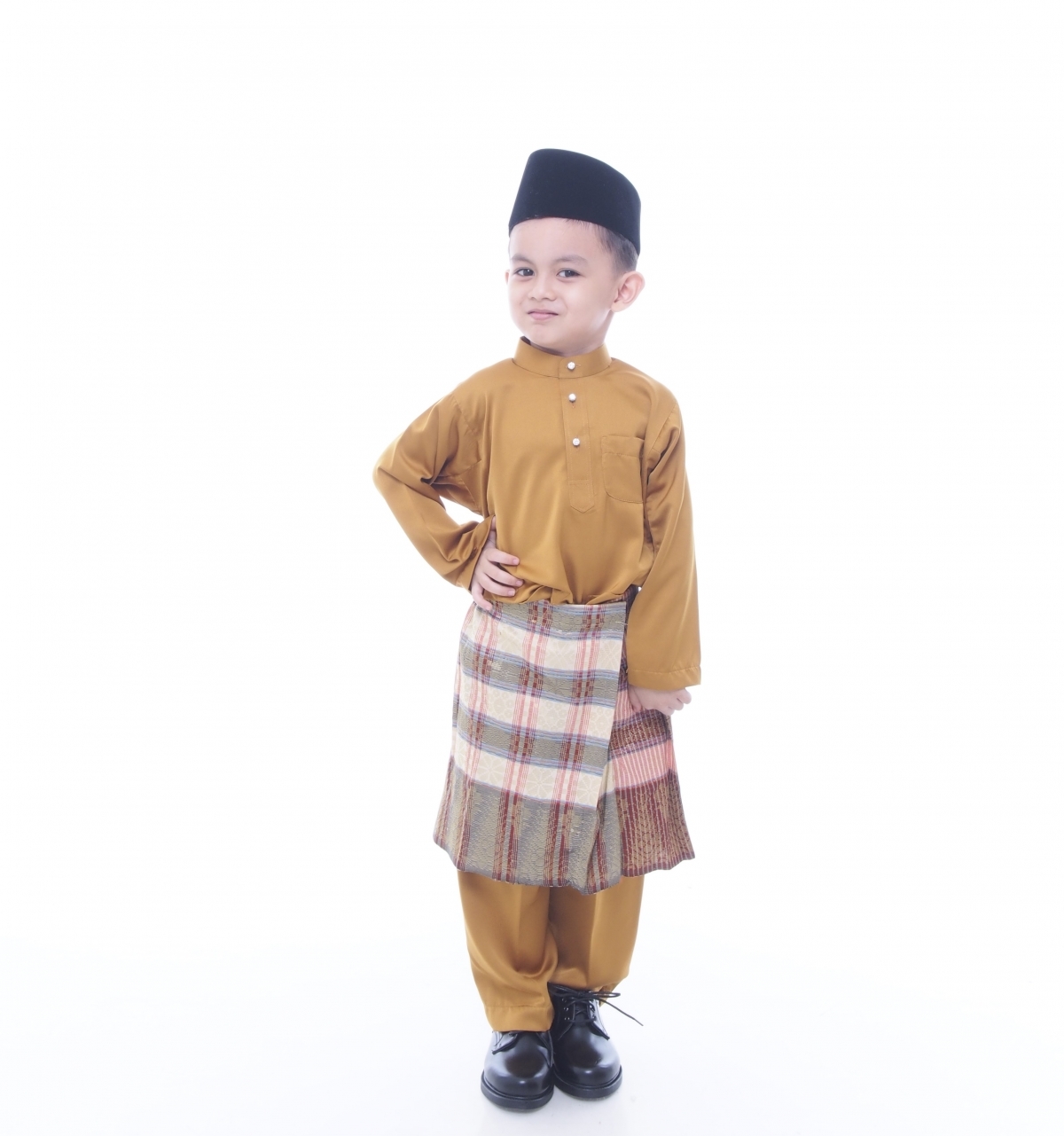  Baju  Melayu  Classic for Kids Gold AA7019BMB AMAR 