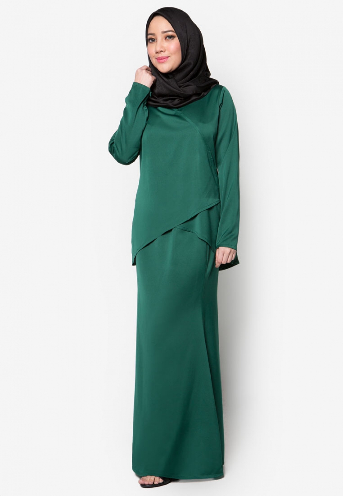 Kurung Moden Qhalisha (Emerald Green - AA4018BK) – AMAR 