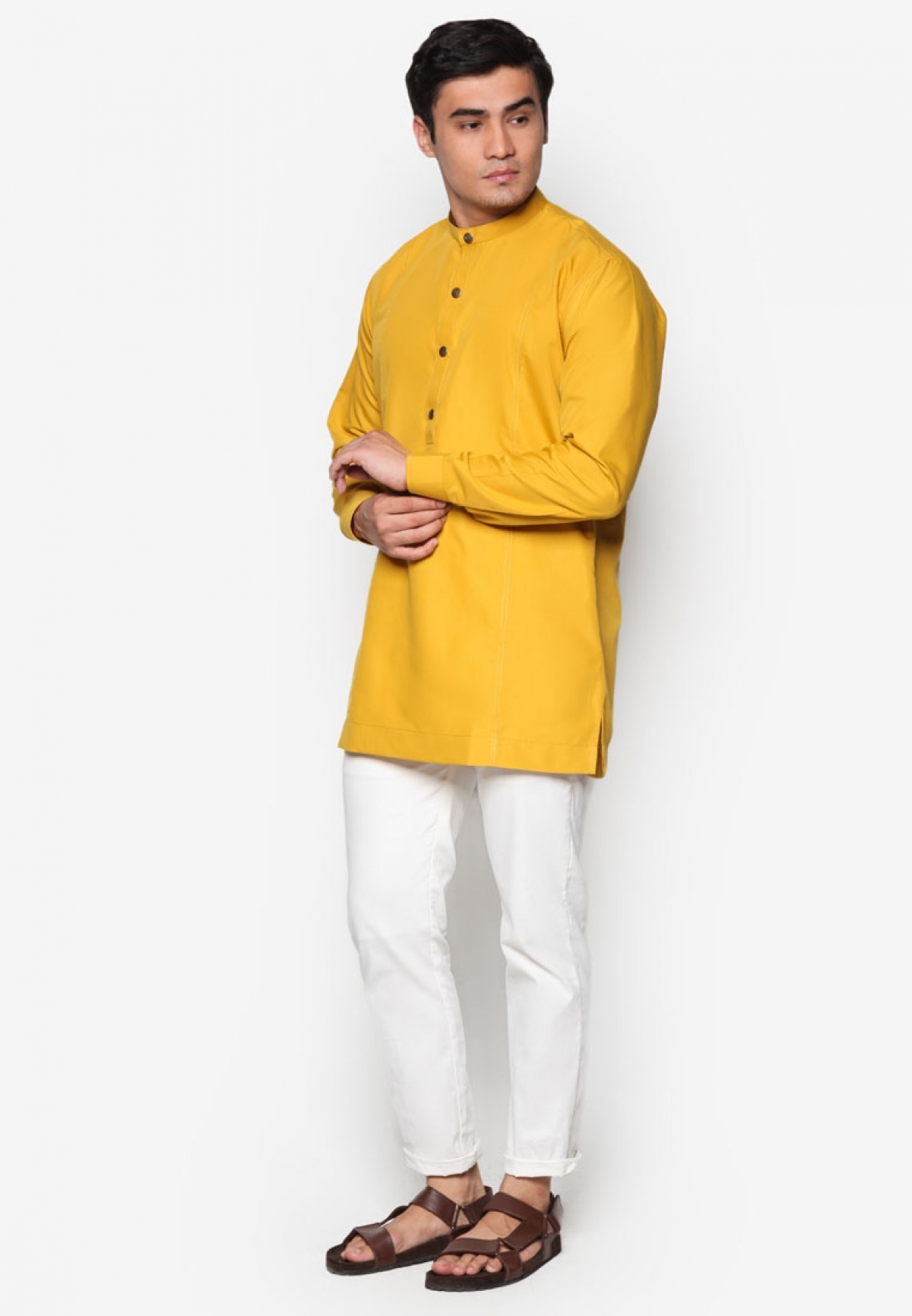 Kurta Al Hakim (Mustard Yellow - AA2543KL) – AMAR AMRAN 