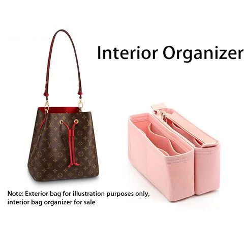 Handbag Organizer with Interior Zipped Pocket compatible with LV