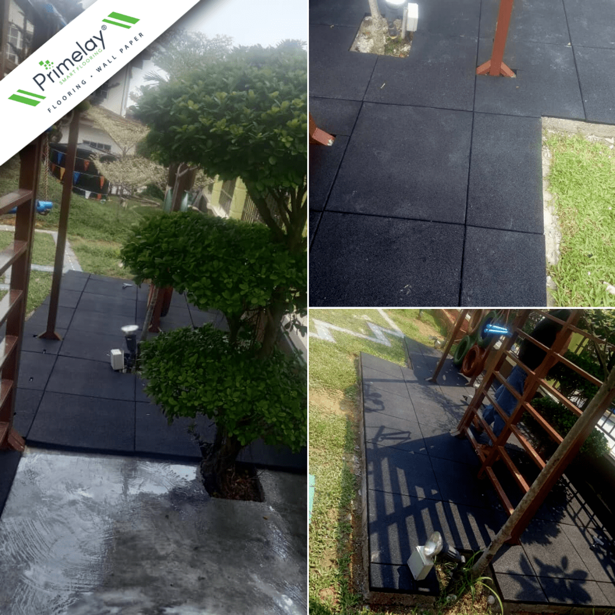 Outdoor Rubber Tiles Project at Puchong