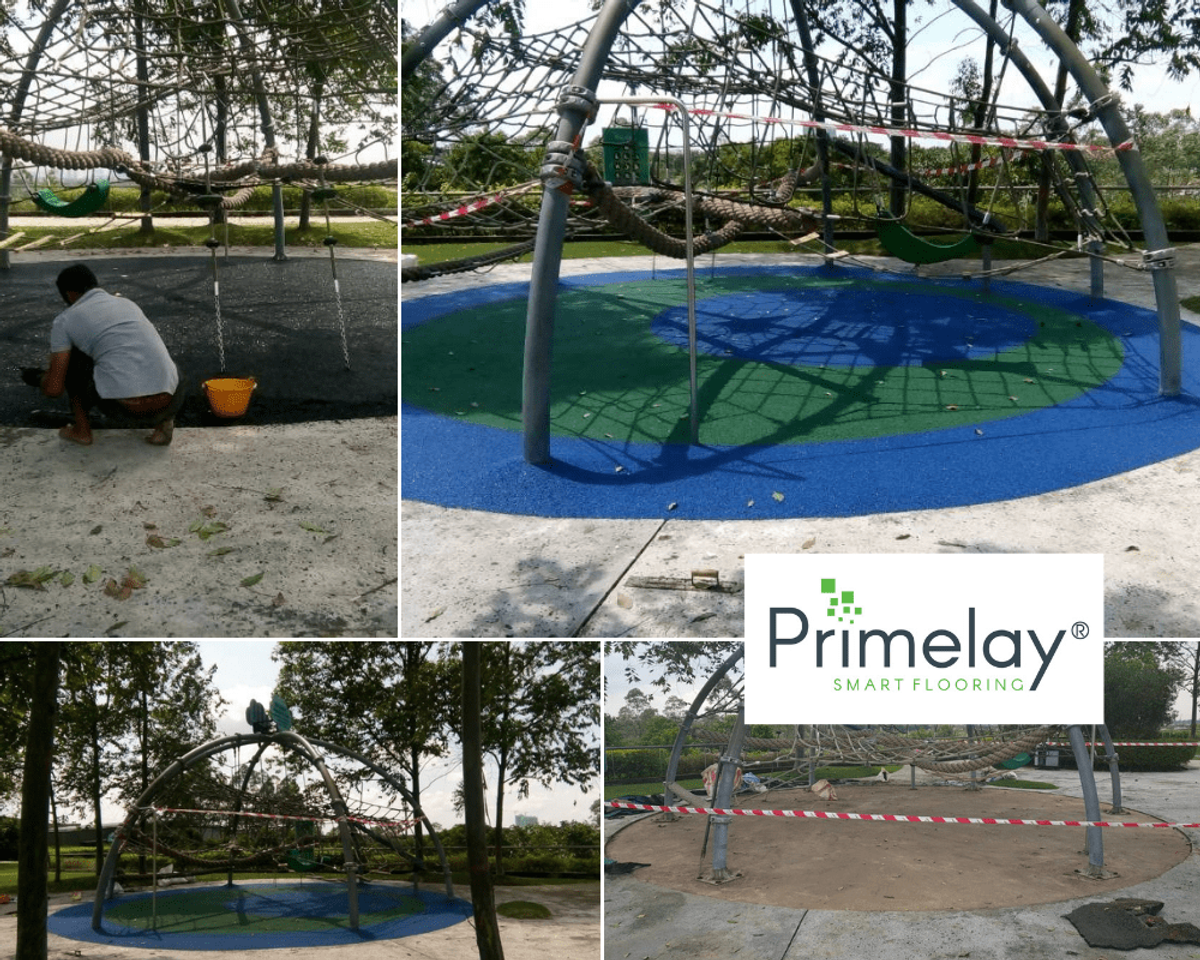 EPDM playground seamless flooring installation- Kota Kemuning, Shah Alam