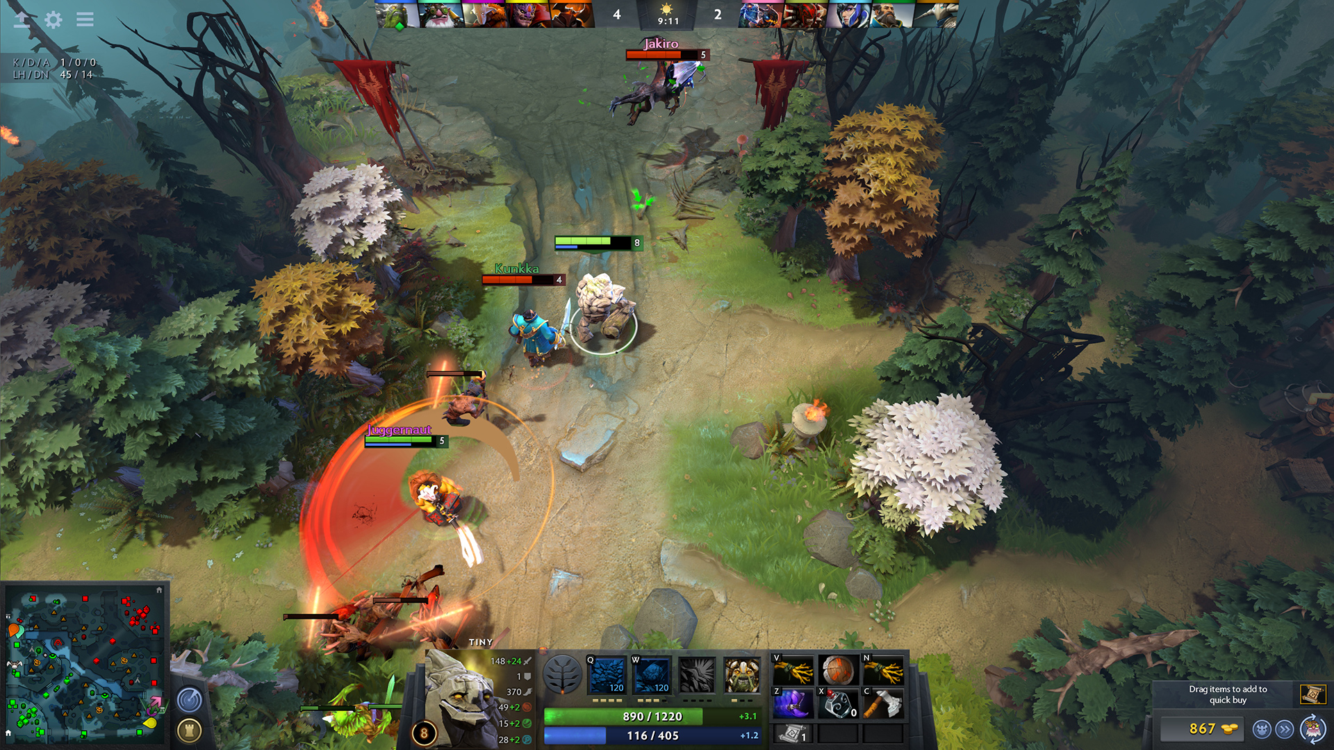 DOTA2 團戰畫面