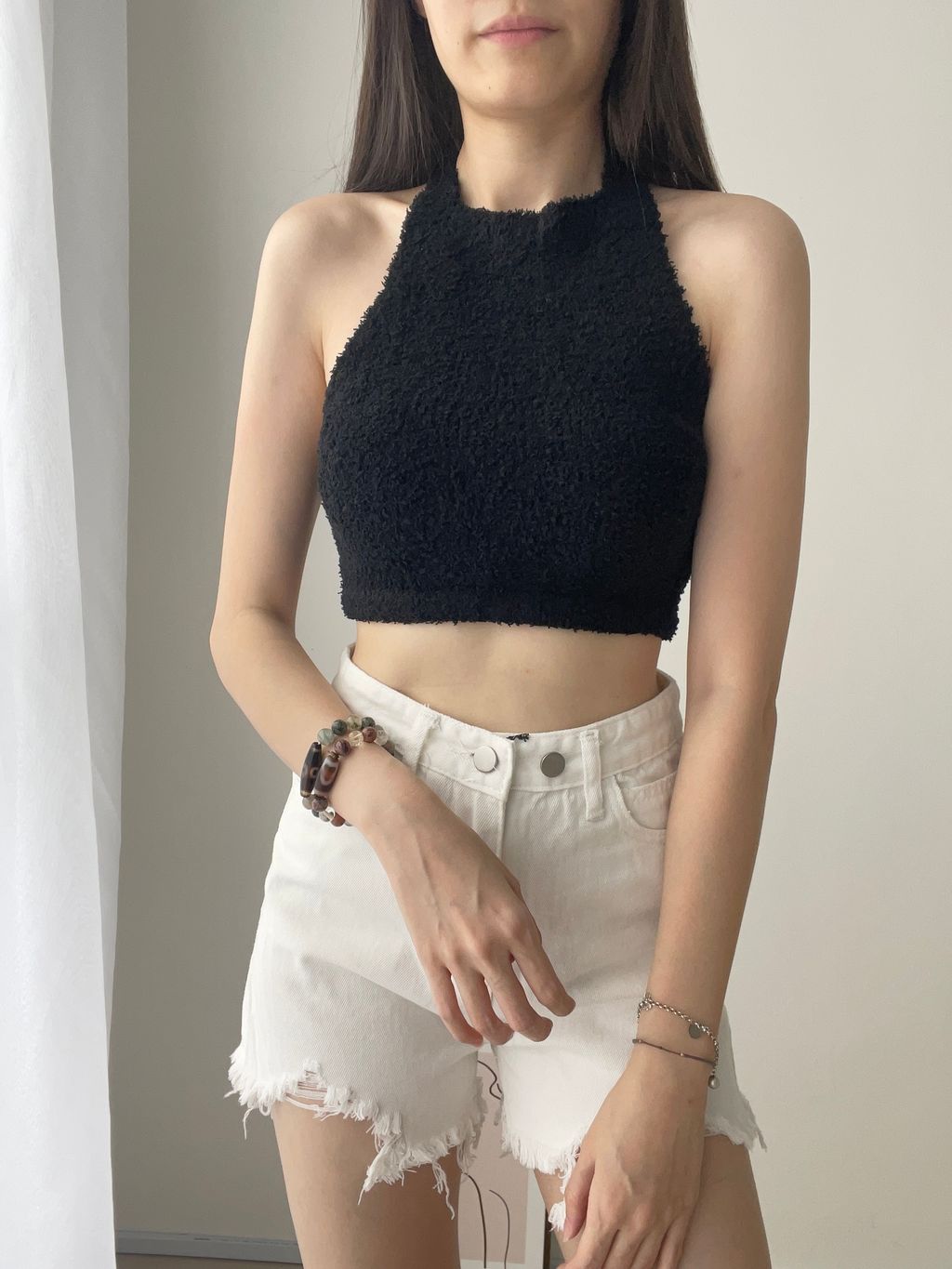 Fuzzy Knit Tube Top