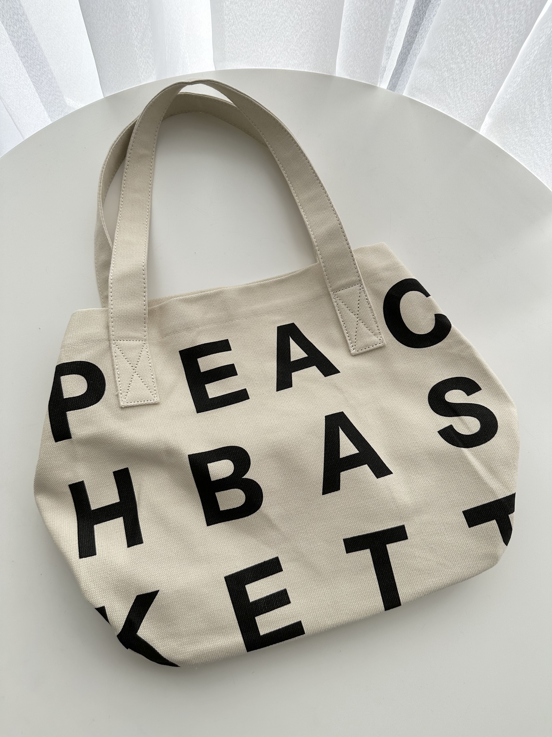 Letter Graphic Tote Bag