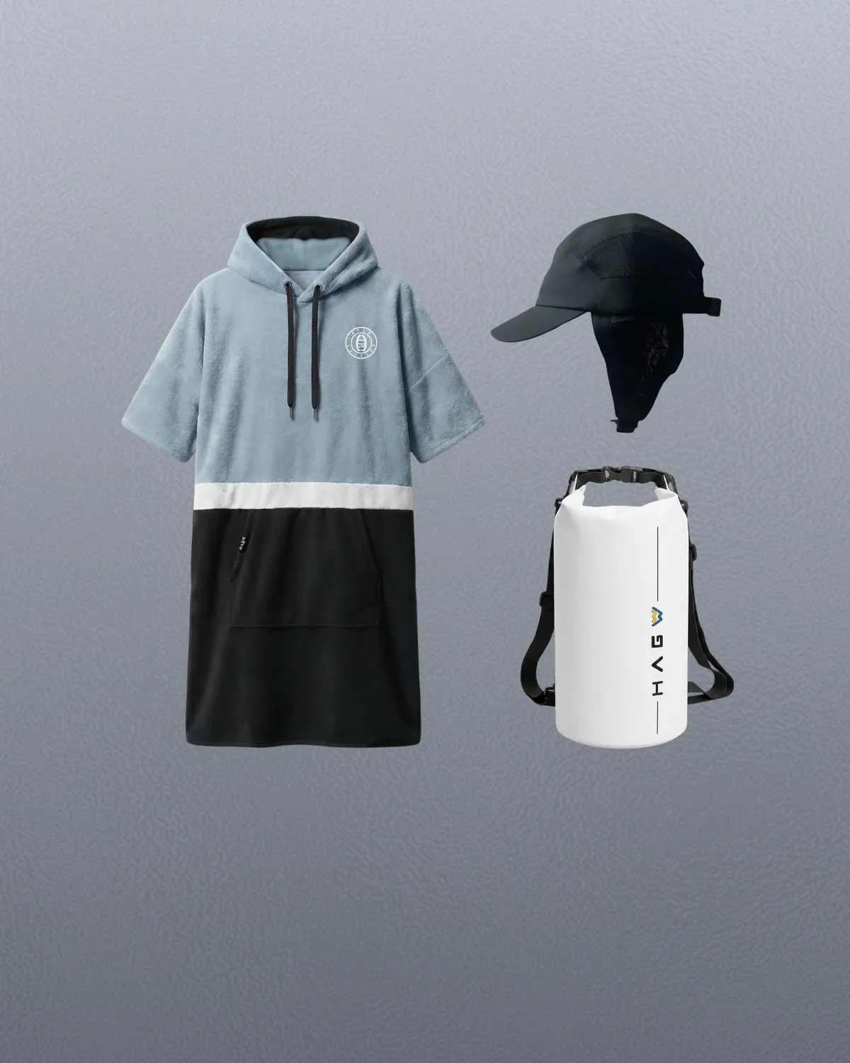 HAGWOUTDOOR 毛巾衣禮盒組 Grey