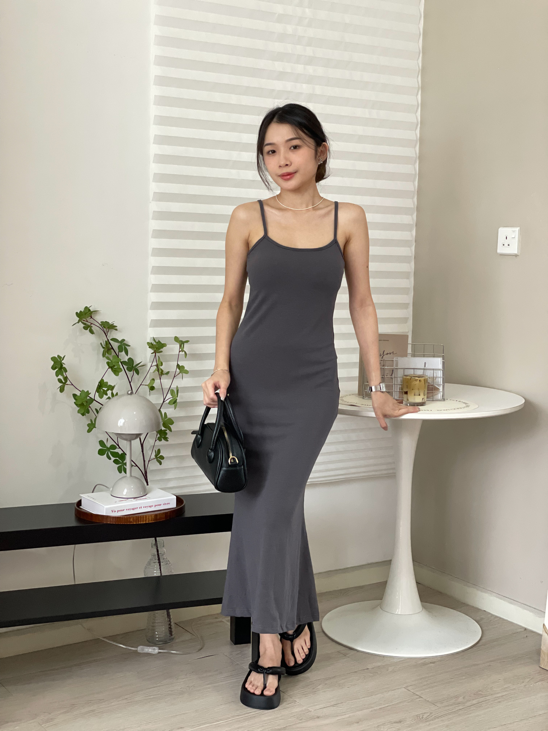 Padded Bodycon Dress - Grey  Avianna Studio
