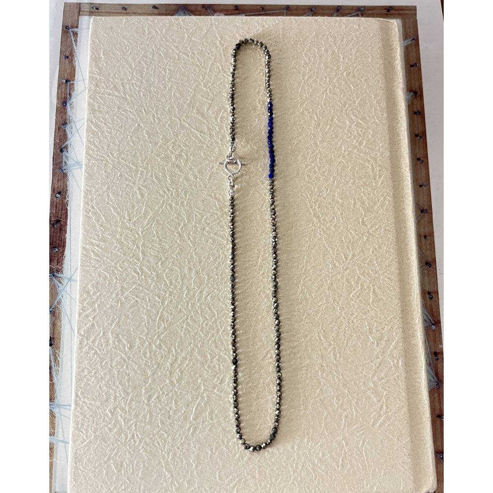 Matilda & Co. 925銀黃鐵礦與青金石項鍊, 為你帶來源源不絕的豐盛與顯化的動力.