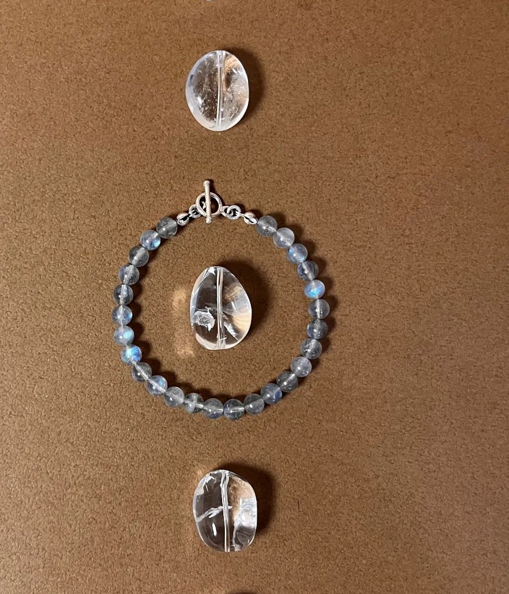 Nyra藍光拉長石手鍊，散發著神祕的藍光