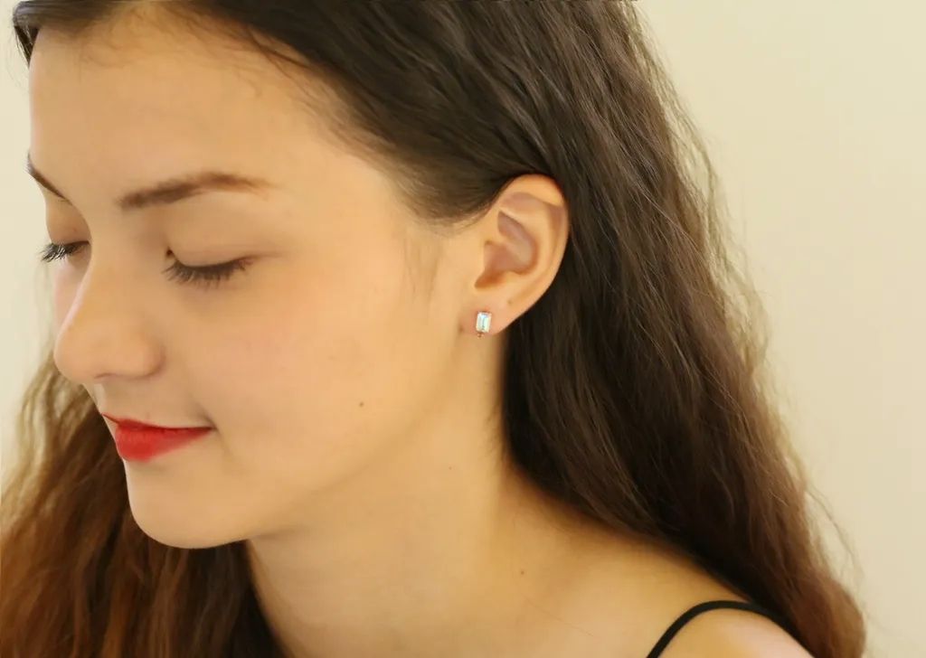 claire-玫瑰金鋯石耳環-matilda-1