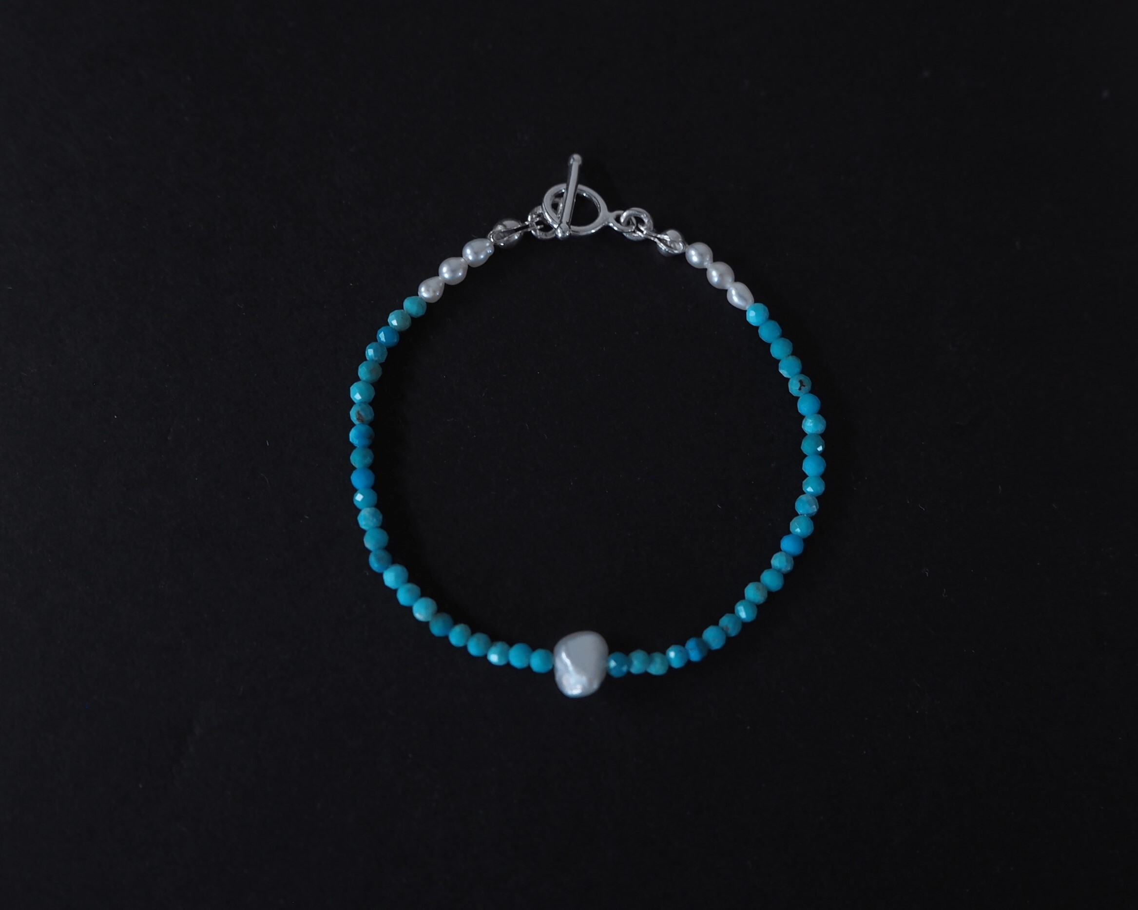 sierra綠松石珍珠手鍊, 近拍特寫圖