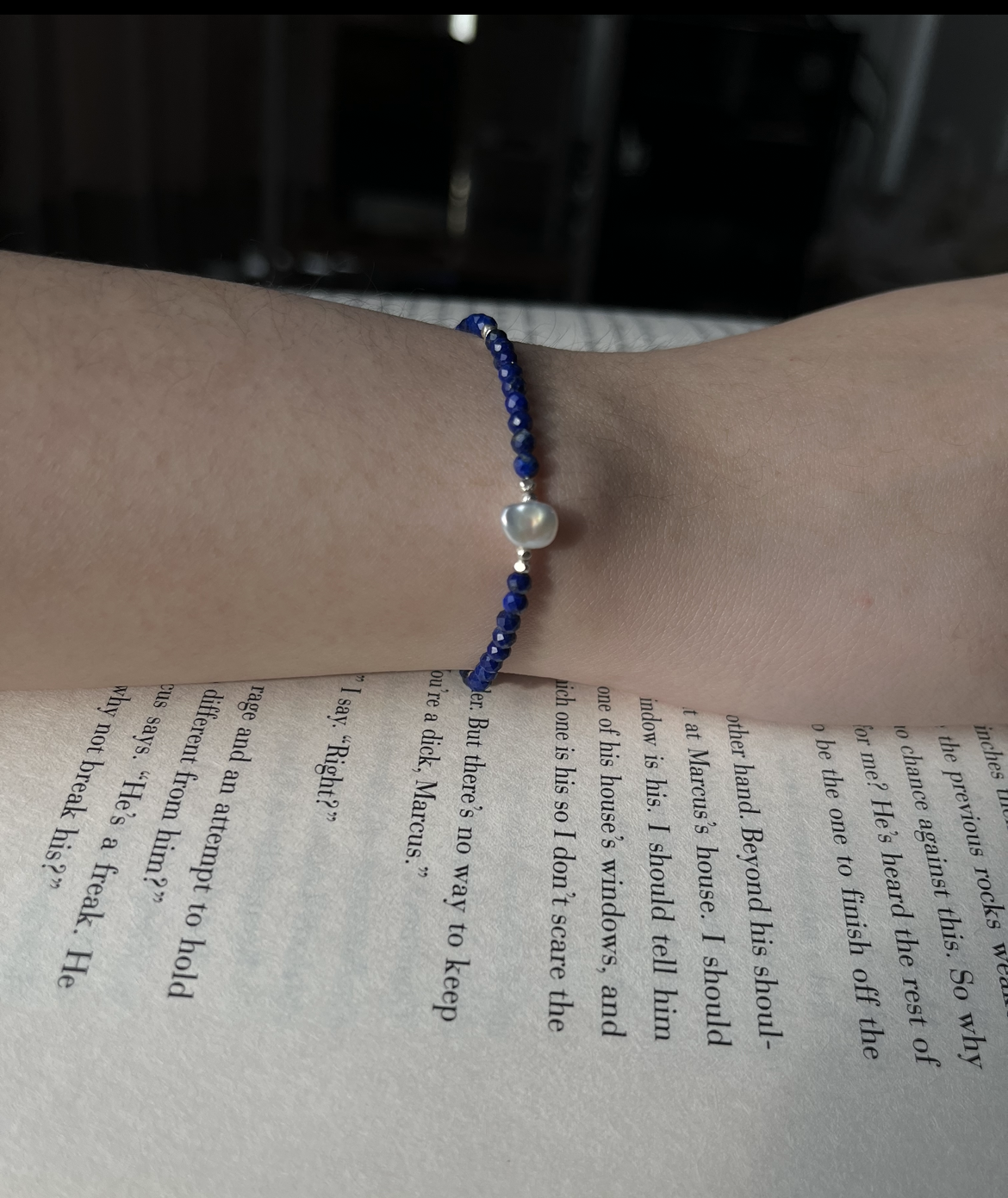 arielle青金石珍珠手鍊, 配戴展示圖