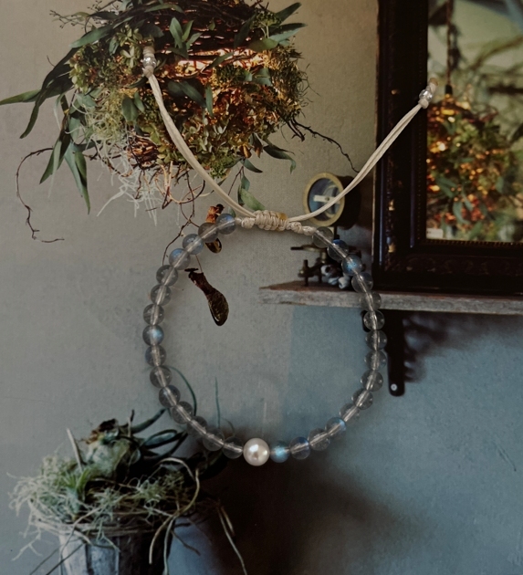 mira拉長石珍珠手鍊, 近拍特寫圖