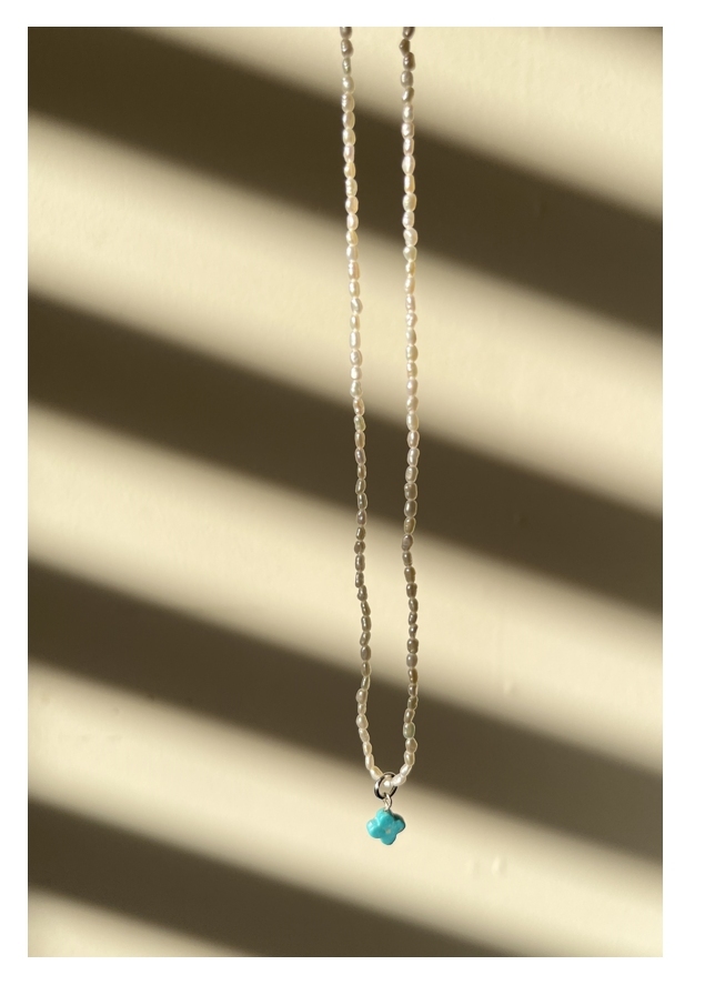 beatrice-綠松石四葉幸運草珍珠項鍊-matilda