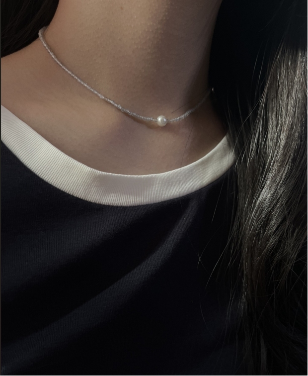 celia-拉長石真珠項鍊-2