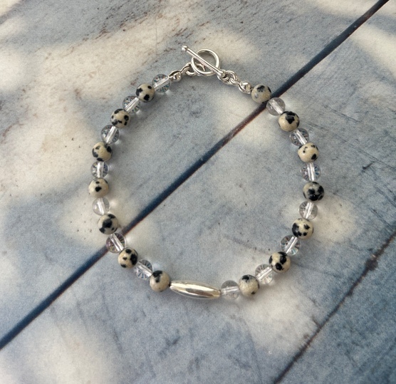 chloe達馬提亞碧玉白水晶手鍊, 近拍特寫圖