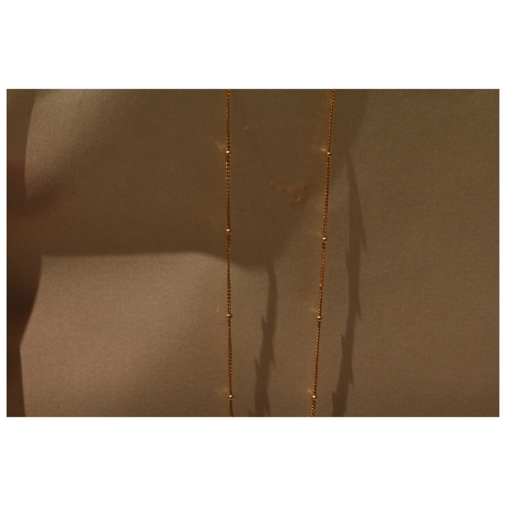 Matilda & Co. 925純銀小圓球項鍊，極簡金色鎖骨鍊，抗過敏飾品推薦