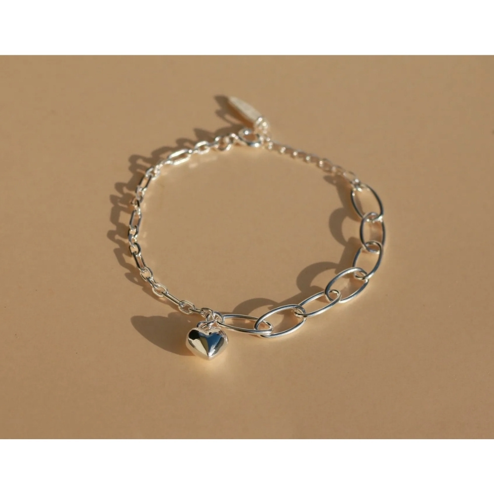 Matilda & Co. 925純銀雙鍊愛心手鍊