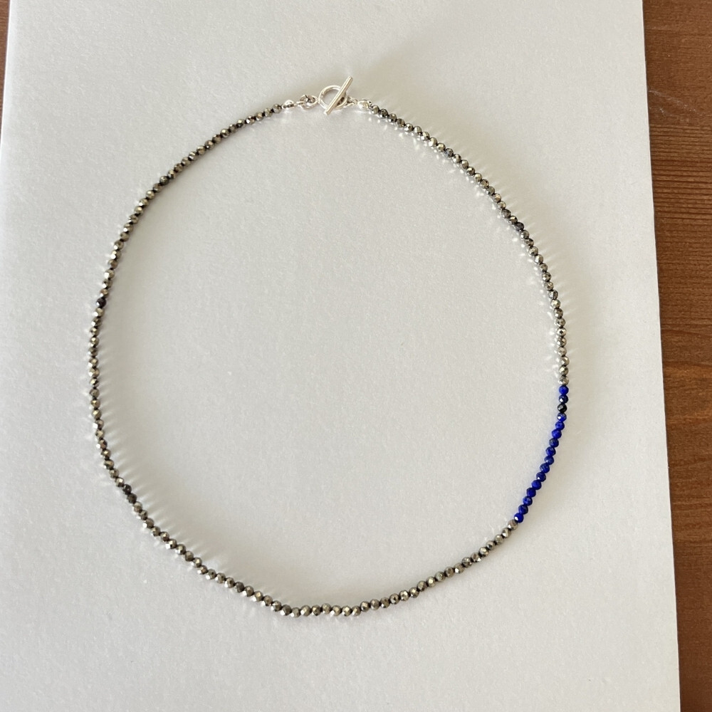 Matilda & Co. 925 純銀黃鐵礦與青金石項鍊