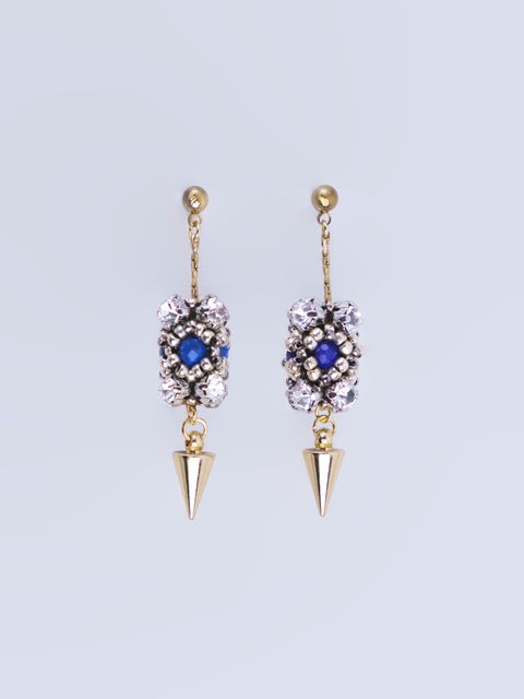 小珠寶球卯釘耳環1