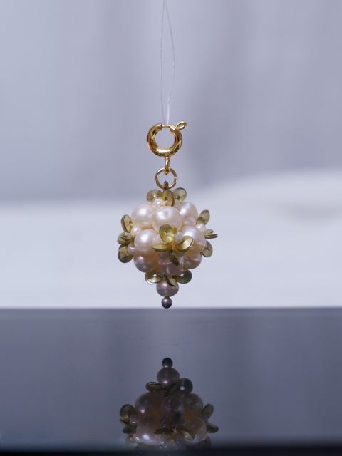 小爆米花吊墜_白