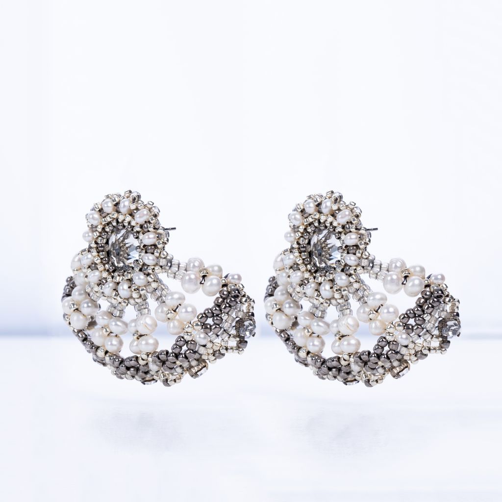 1_珍珠羽毛球耳環2