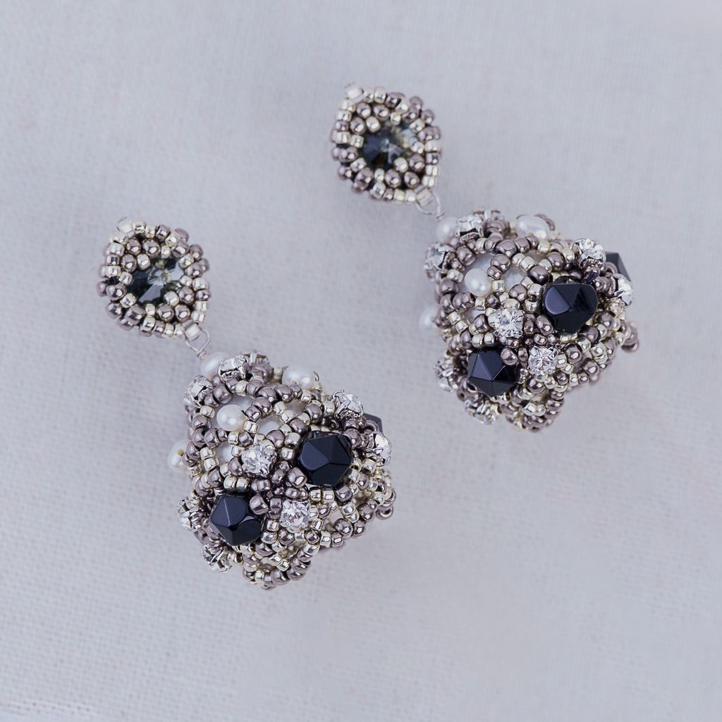 黑色大洋蔥耳環1