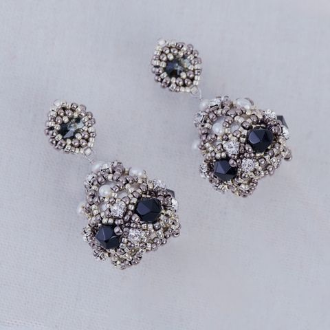 黑色大洋蔥耳環1