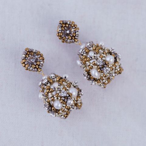 金色大洋蔥耳環1