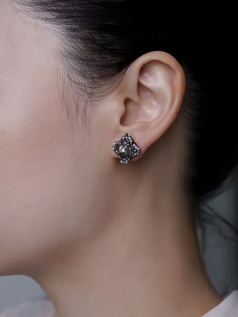 小拜占庭耳環_月光石_上耳