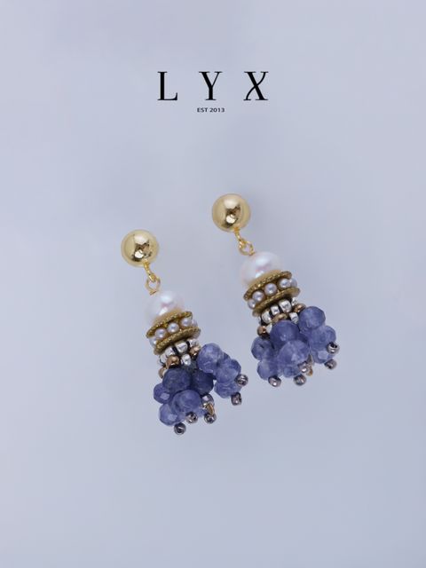 new_藍莓流蘇耳環_白背1