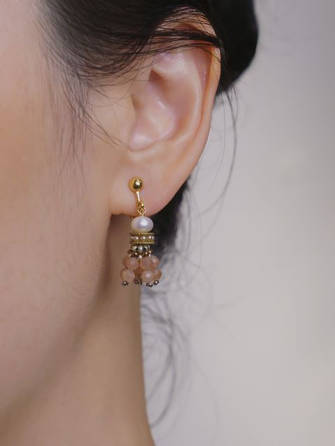 櫻花流蘇耳環_上身1