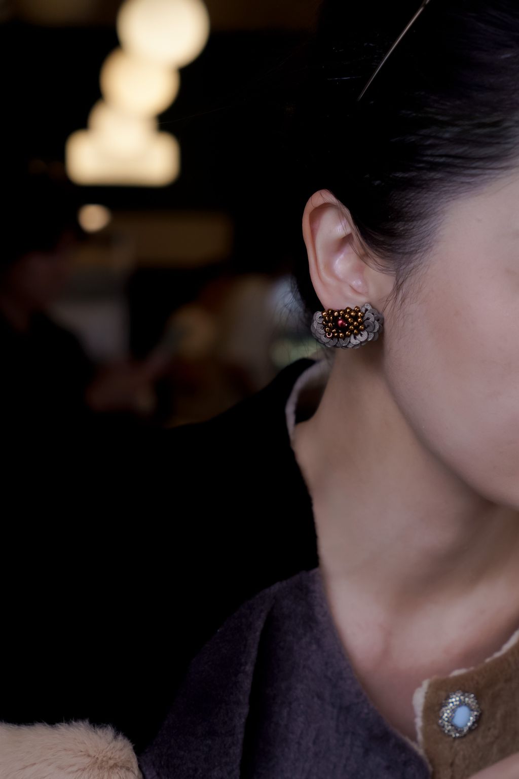 紅黑蒲公英耳環_上7