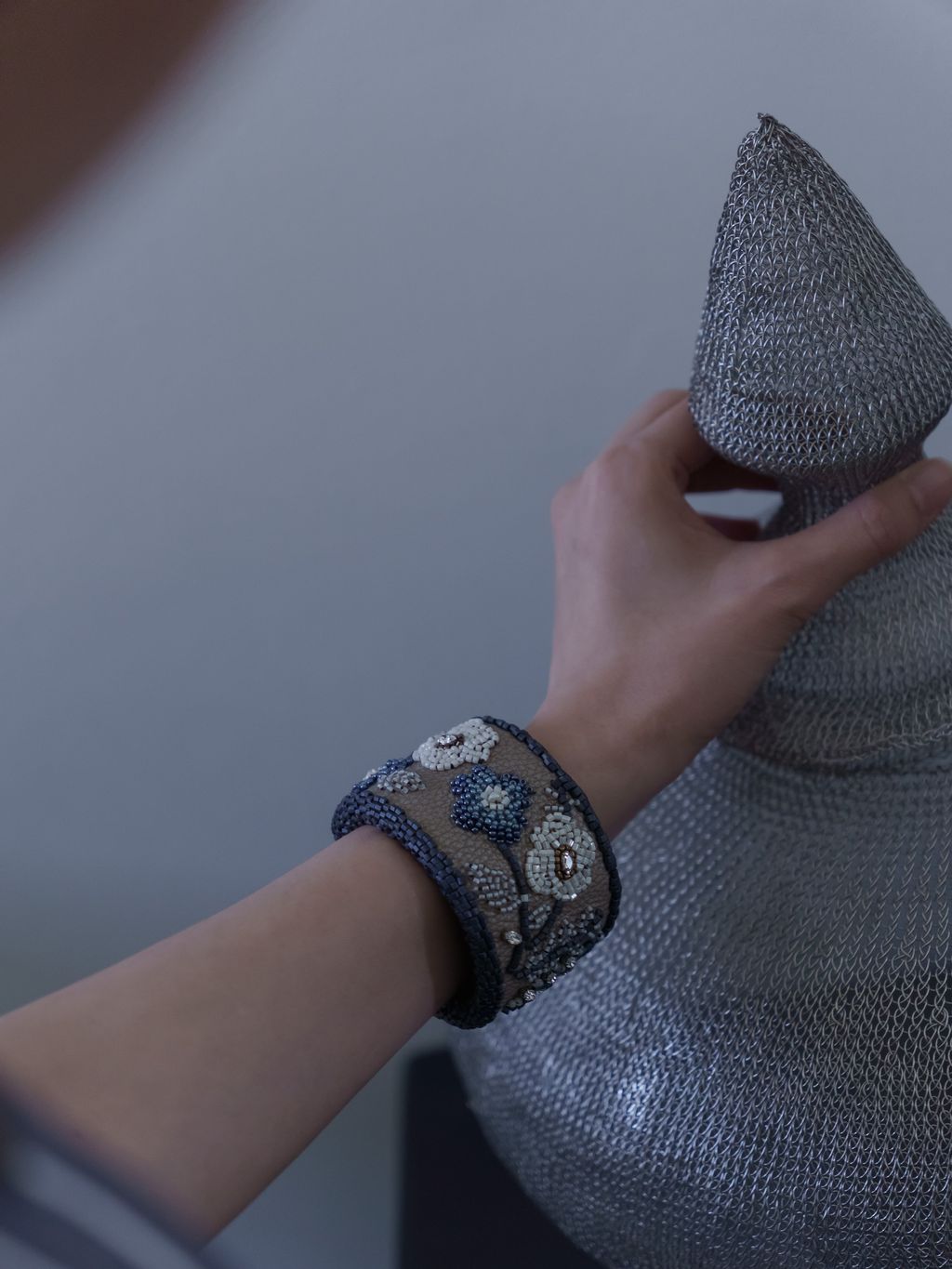 藍色梅花經典手環_上10