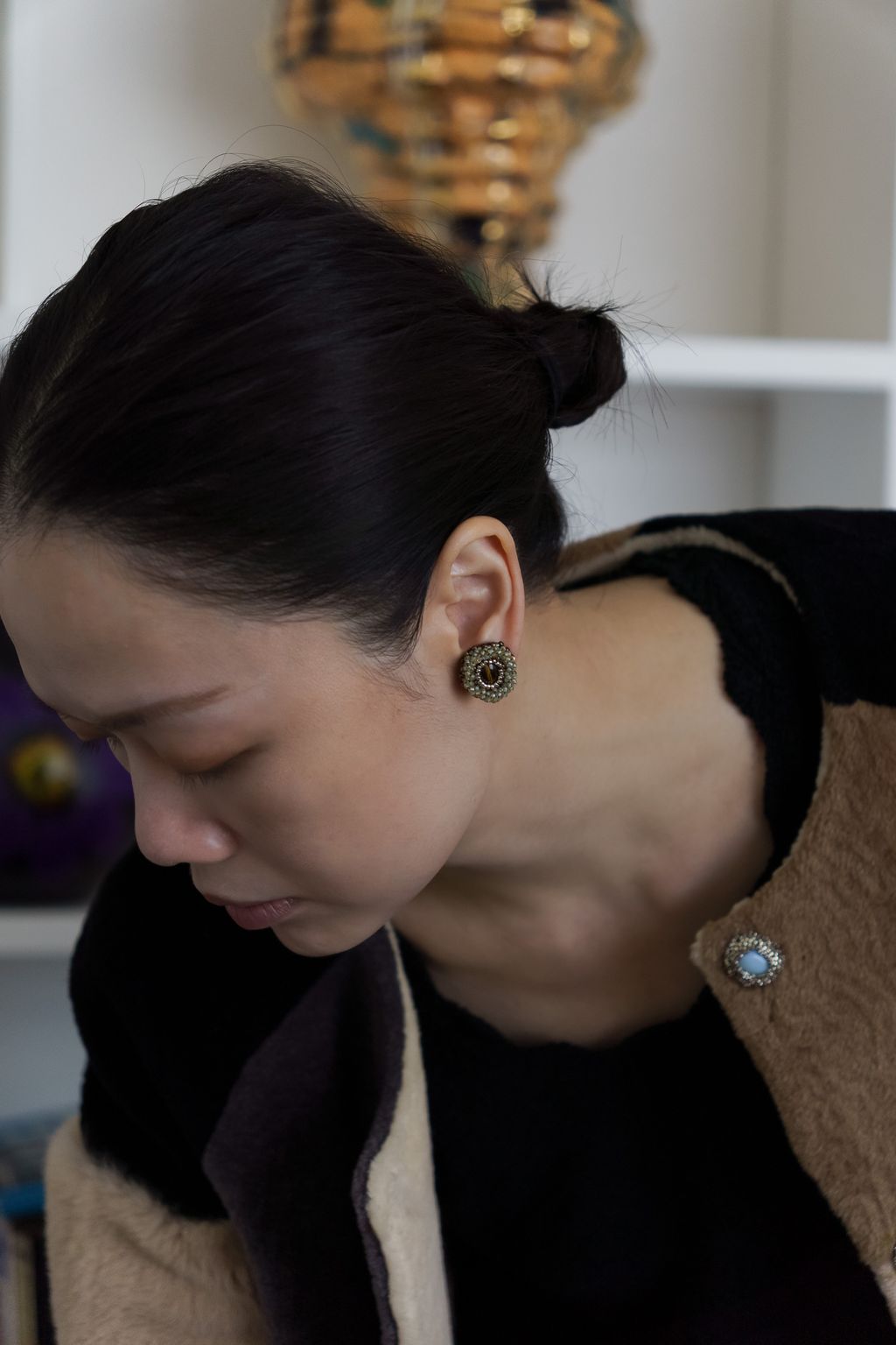 貓眼耳環_上身