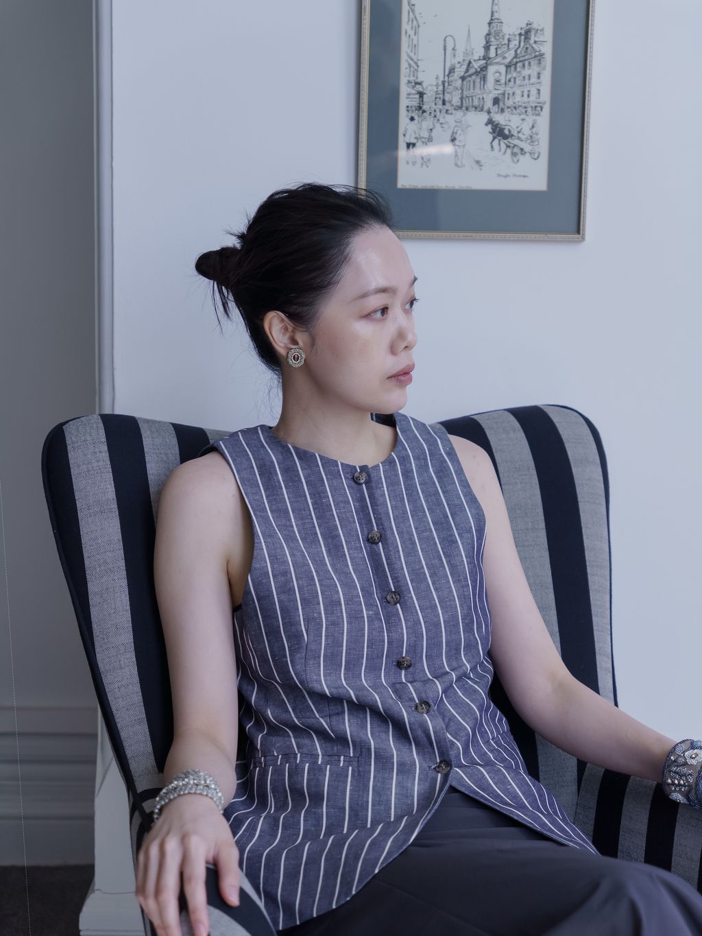 貓眼耳環_上身5