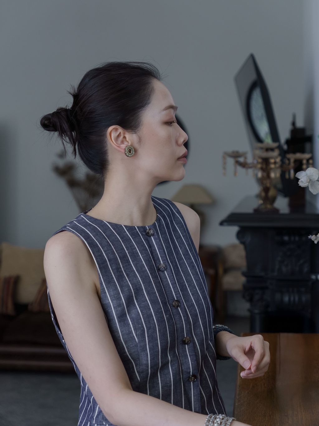 貓眼耳環_上身3