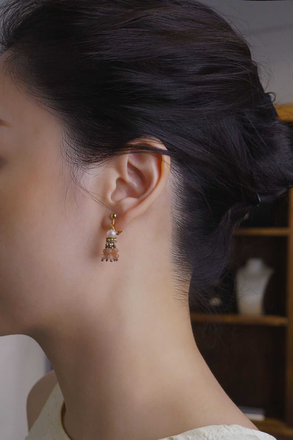 櫻花流蘇耳環_上身2