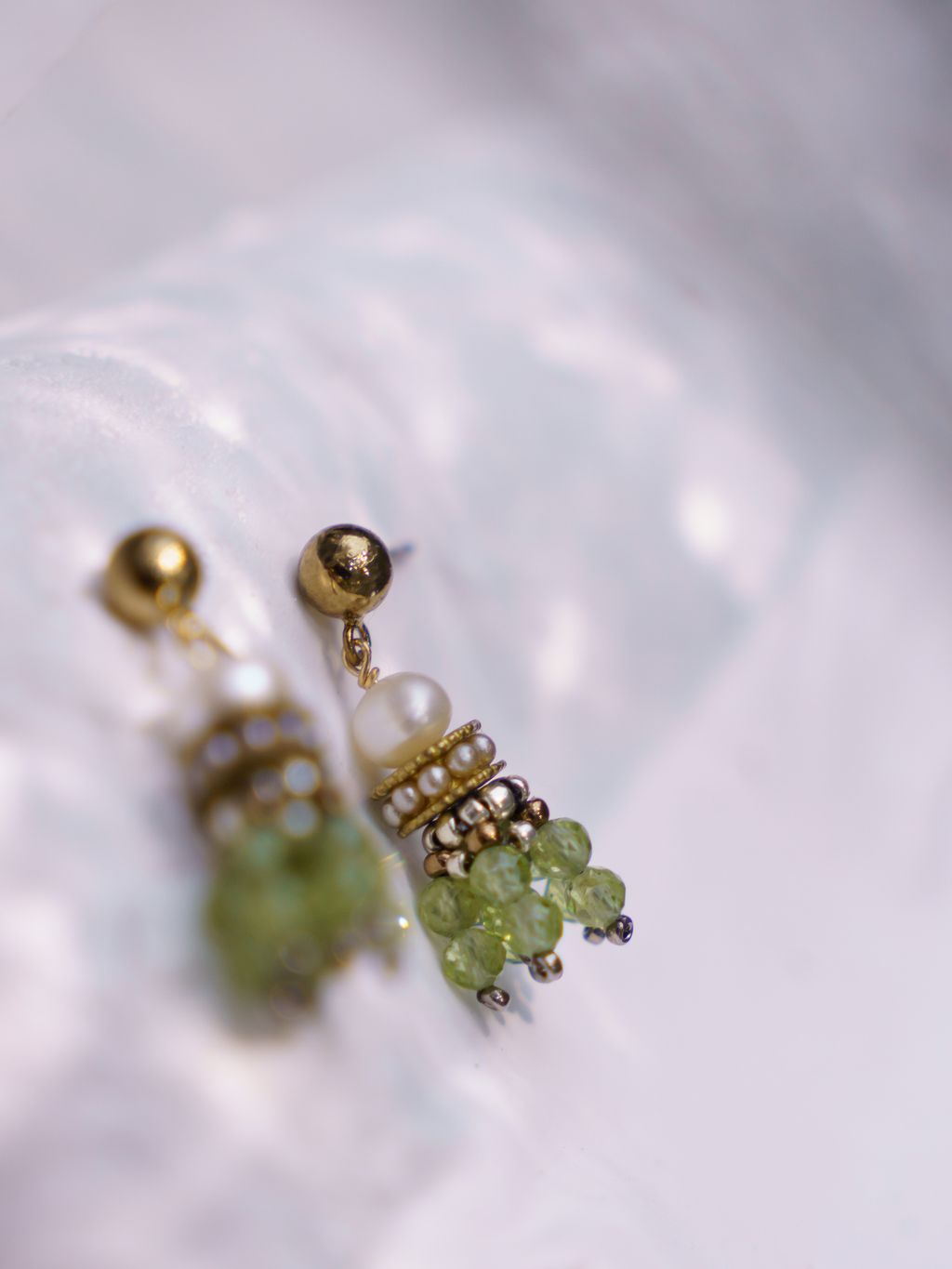 萊姆綠流蘇耳環_風