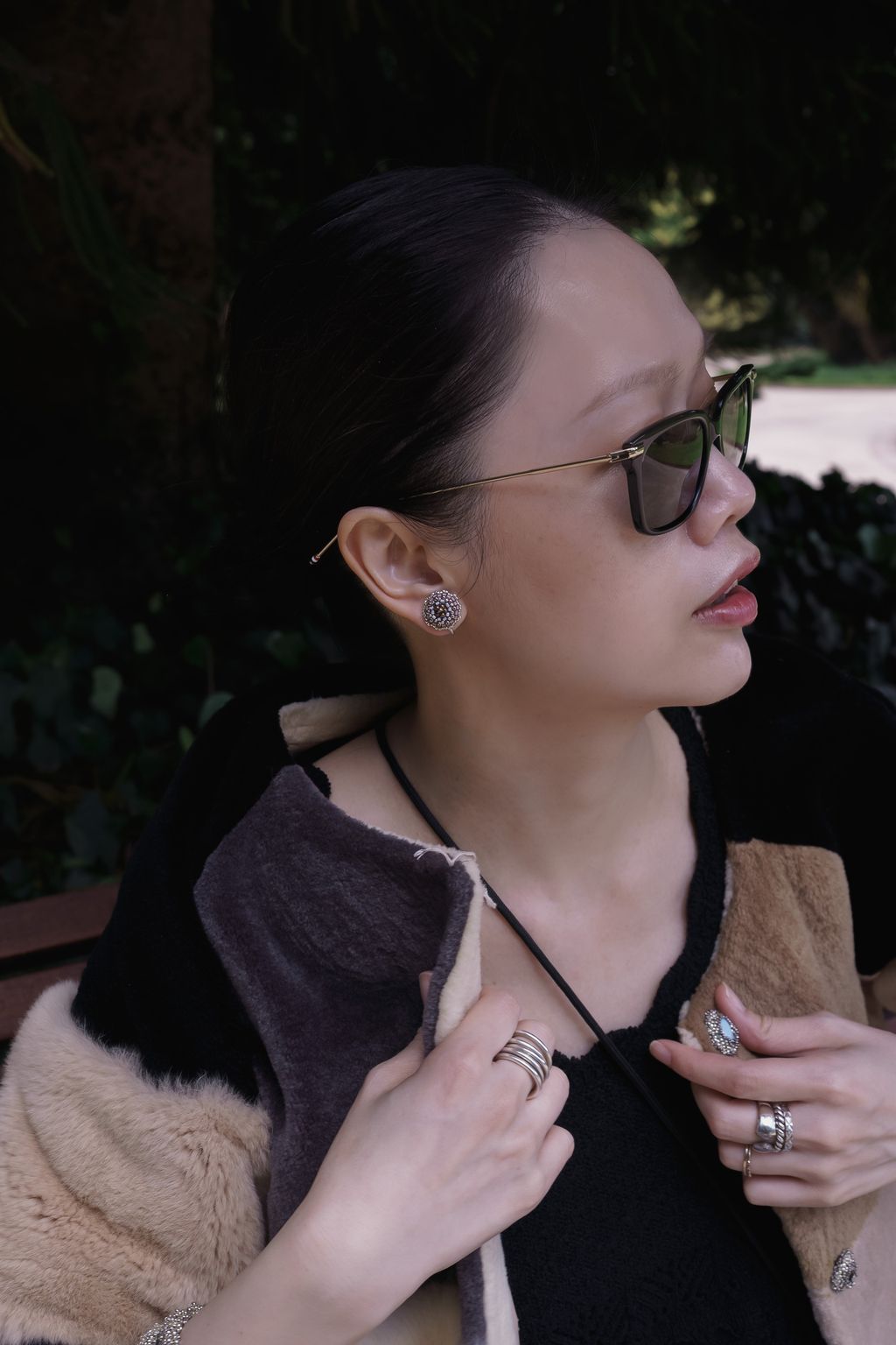 單粉色羅斯耳環_上12