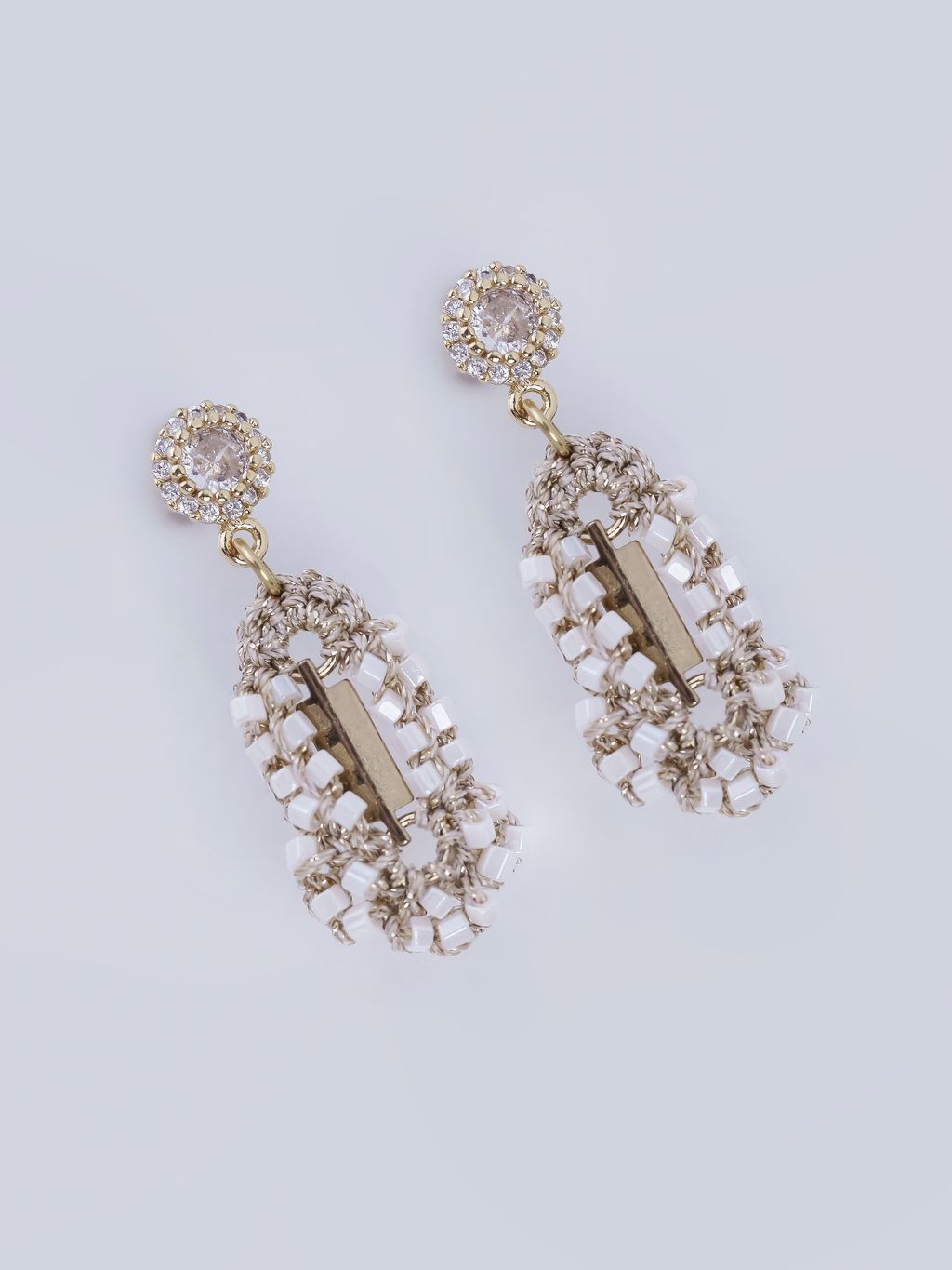 帶鑽小耳環1_白1