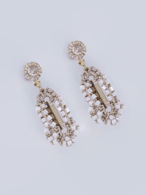 帶鑽小耳環1_白1