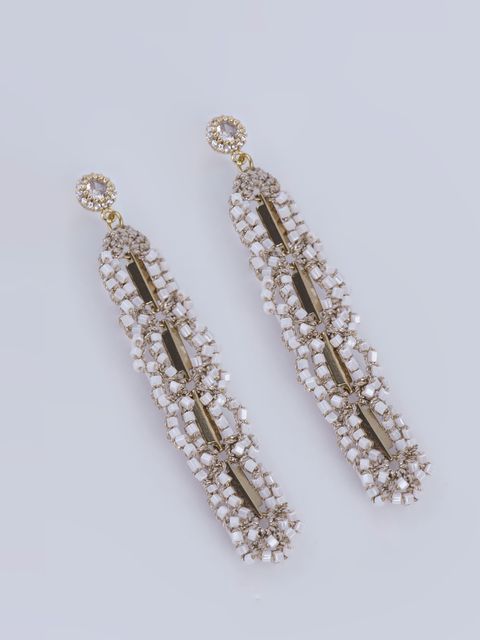帶鑽長耳環1_白1