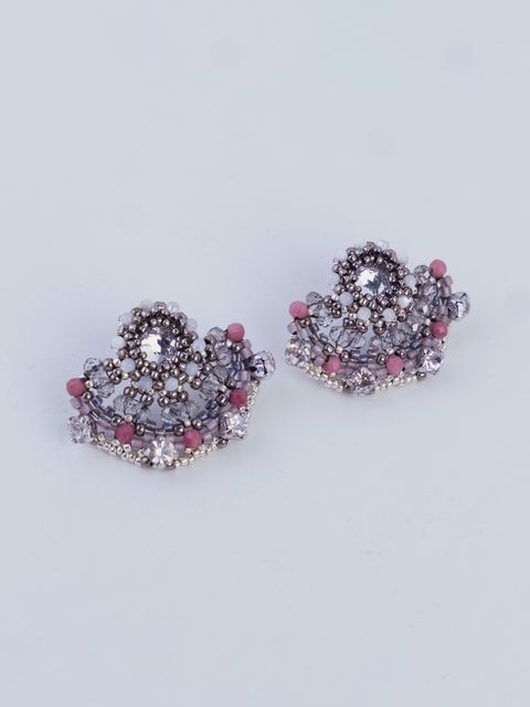 窄版羽毛球耳環