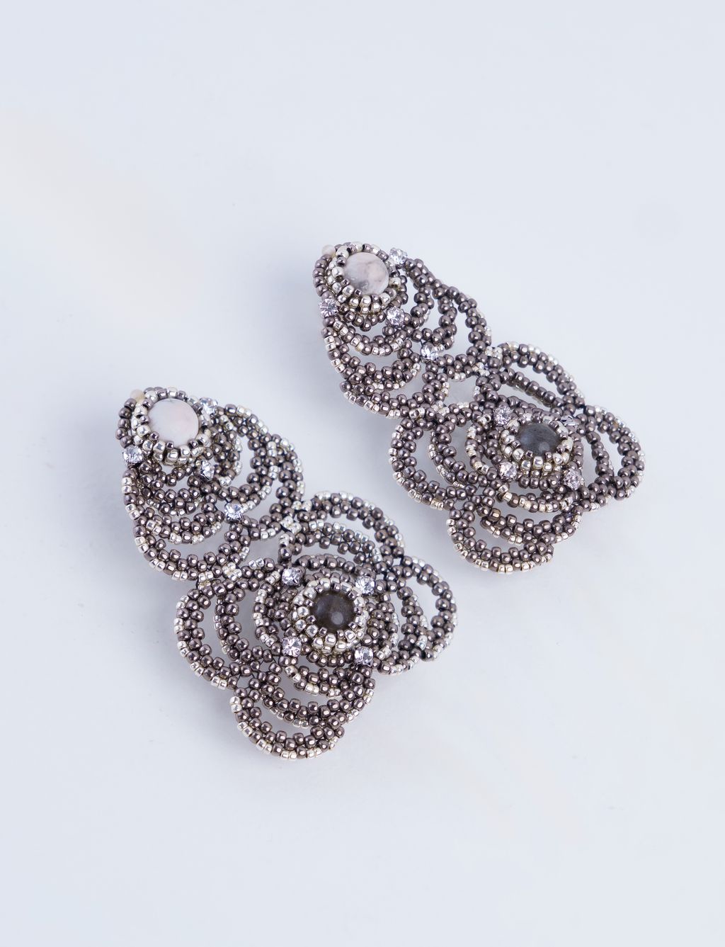 銀色大瑪麗耳環1